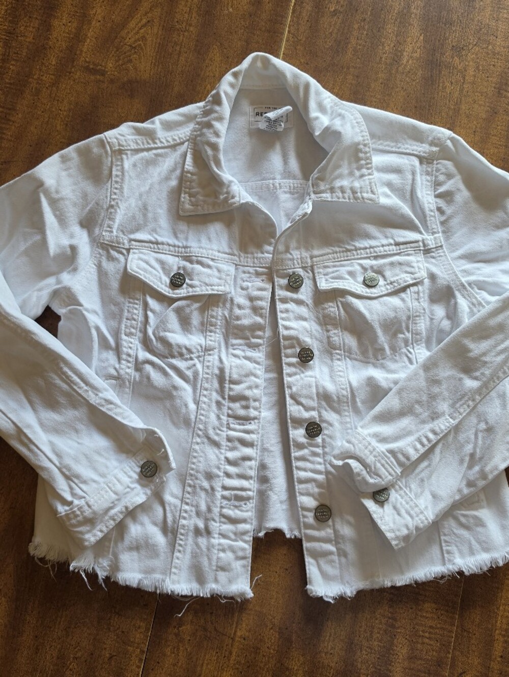 White Denim Jacket - Classic Button-Up
